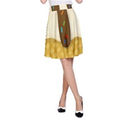 Ice Cream Zoom A-line Skirt