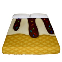 Ice Cream Zoom Fitted Sheet (california King Size)