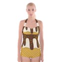 Ice cream zoom Boyleg Halter Swimsuit  View1