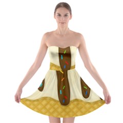 Ice Cream Zoom Strapless Bra Top Dress