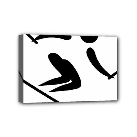 Alpine Skiing Pictogram  Mini Canvas 6  X 4  by abbeyz71