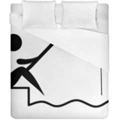 Angling Pictogram Duvet Cover (california King Size) by abbeyz71