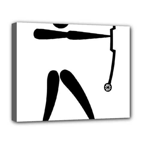 Archery (compound) Pictogram Deluxe Canvas 20  X 16   by abbeyz71