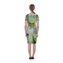 Butterfly #17 Classic Short Sleeve Midi Dress View2
