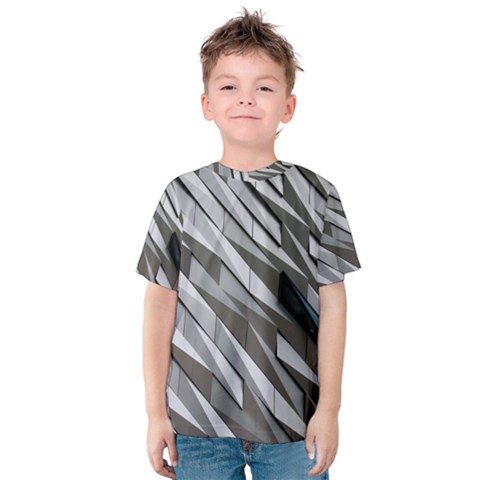 Abstract Background Geometry Block Kids  Cotton Tee by Amaryn4rt