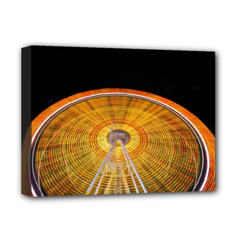 Abstract Blur Bright Circular Deluxe Canvas 16  x 12  