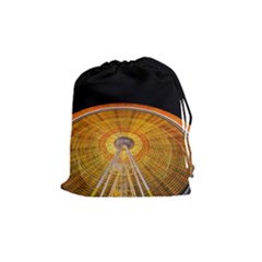 Abstract Blur Bright Circular Drawstring Pouches (Medium) 