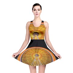 Abstract Blur Bright Circular Reversible Skater Dress