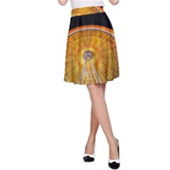 Abstract Blur Bright Circular A-Line Skirt