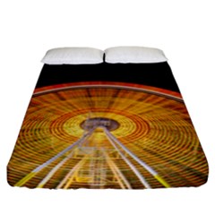 Abstract Blur Bright Circular Fitted Sheet (California King Size)