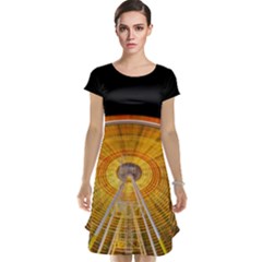 Abstract Blur Bright Circular Cap Sleeve Nightdress