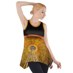 Abstract Blur Bright Circular Side Drop Tank Tunic by Amaryn4rt