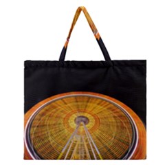 Abstract Blur Bright Circular Zipper Large Tote Bag