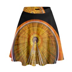 Abstract Blur Bright Circular High Waist Skirt