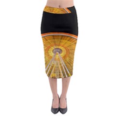 Abstract Blur Bright Circular Midi Pencil Skirt