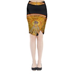 Abstract Blur Bright Circular Midi Wrap Pencil Skirt