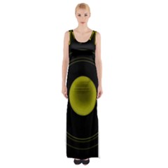 Abstract Futuristic Lights Dream Maxi Thigh Split Dress by Amaryn4rt