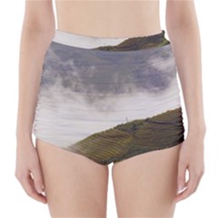 Agriculture Clouds Cropland High-waisted Bikini Bottoms by Amaryn4rt