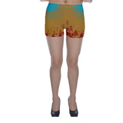 Bluesunfractal Skinny Shorts by digitaldivadesigns