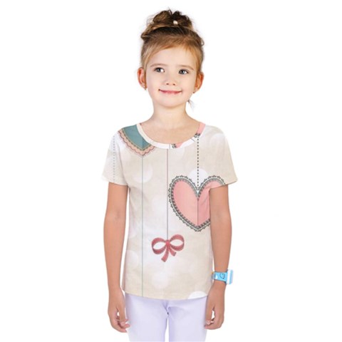 Cute Hearts Kids  One Piece Tee by Brittlevirginclothing