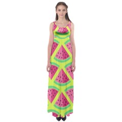 Lovely Watermelon Empire Waist Maxi Dress by Brittlevirginclothing