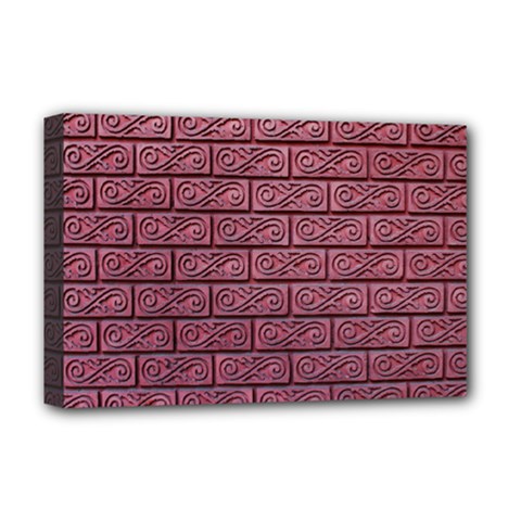 Brick Wall Brick Wall Deluxe Canvas 18  X 12   by Amaryn4rt