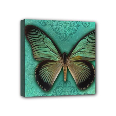 Butterfly Background Vintage Old Grunge Mini Canvas 4  X 4  by Amaryn4rt