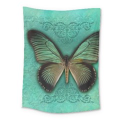 Butterfly Background Vintage Old Grunge Medium Tapestry by Amaryn4rt