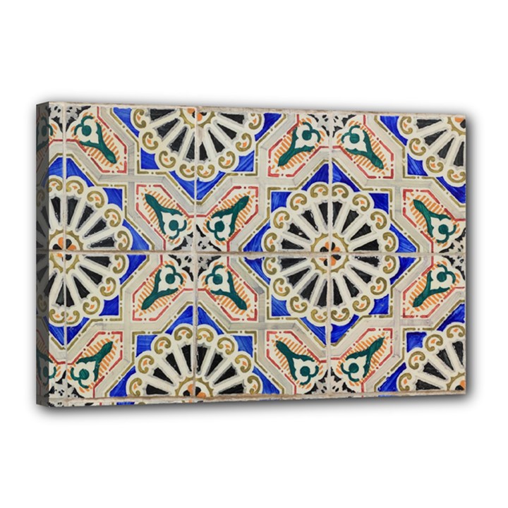 Ceramic Portugal Tiles Wall Canvas 18  x 12 