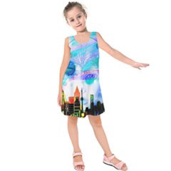 Dirty Dirt Spot Man Doll View Kids  Sleeveless Dress by Amaryn4rt