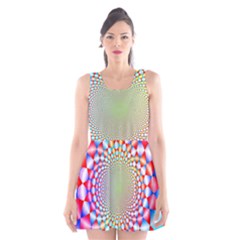 Color Abstract Background Textures Scoop Neck Skater Dress