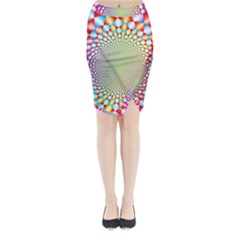 Color Abstract Background Textures Midi Wrap Pencil Skirt