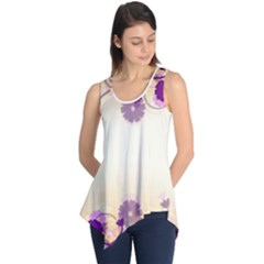 Floral Background Sleeveless Tunic