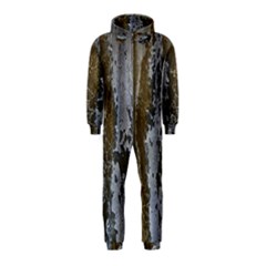 Grunge Rust Old Wall Metal Texture Hooded Jumpsuit (kids)