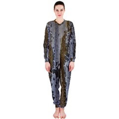 Grunge Rust Old Wall Metal Texture Onepiece Jumpsuit (ladies)  by Amaryn4rt