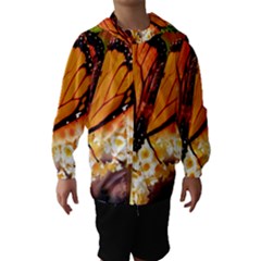 Monarch Butterfly Nature Orange Hooded Wind Breaker (kids) by Amaryn4rt