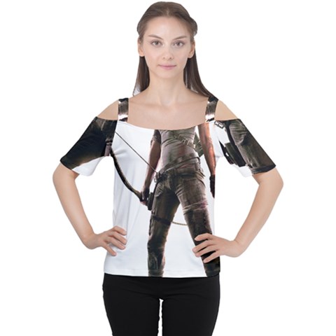 Tomb Raider Render 1 By Rajivmessi D7hozr0 Women s Cutout Shoulder Tee by raiders