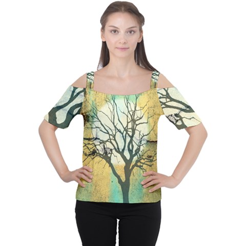 A Glowing Night Women s Cutout Shoulder Tee by digitaldivadesigns