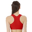 Just red Sports Bra with Border View2