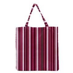 Red Lines Grocery Tote Bag by Valentinaart