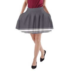 Gray A-line Pocket Skirt by Valentinaart