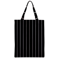 Black And White Lines Zipper Classic Tote Bag by Valentinaart