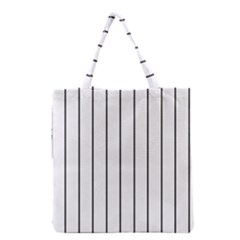 White And Black Lines Grocery Tote Bag by Valentinaart