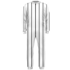 White And Black Lines Onepiece Jumpsuit (men)  by Valentinaart