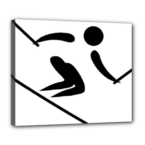 Archery Skiing Pictogram Deluxe Canvas 24  X 20   by abbeyz71