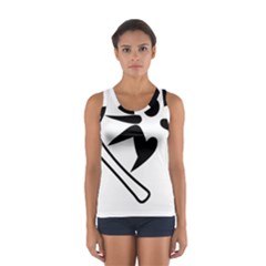 Snowboarding Pictogram  Women s Sport Tank Top  by abbeyz71