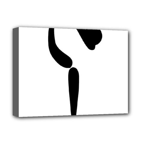 Artistic Roller Skating Pictogram Deluxe Canvas 16  X 12   by abbeyz71
