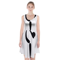 Artistic Roller Skating Pictogram Racerback Midi Dress