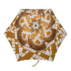 Network Bitcoin Currency Connection Mini Folding Umbrellas by Amaryn4rt