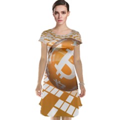 Network Bitcoin Currency Connection Cap Sleeve Nightdress by Amaryn4rt